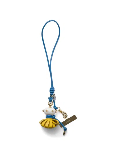 Prada Nappa Leather Smartphone Wristlet In Blue