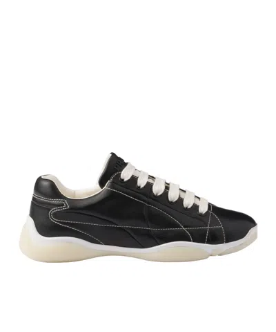 PRADA PRADA LOGO DETAILED LACE-UP SNEAKERS