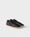 Prada Sneaker Aus Nappa-leder In Schwarz