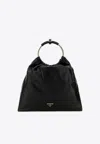 Prada Nappa Leather Top Handle Bag In Black