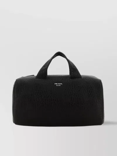 Prada Nappa Leather Travel Bag With Textured Finish