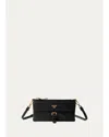 Prada Nappa-leather Wallet With Shoulder-strap In Black