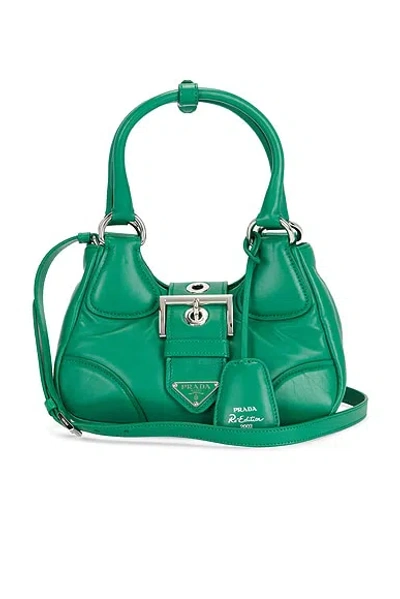 Pre-owned Prada Nappa Re-edition 2002 Moon Bag In Green