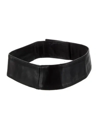 Pre-owned Prada Nappa Soft Leather Waist Belt In Black