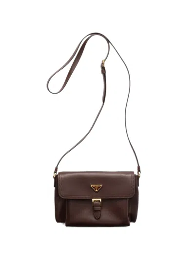 Prada Nappa-leather Smartphone Holder In Brown