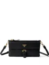 Prada Nappa-leather Wallet With Shoulder-strap In White