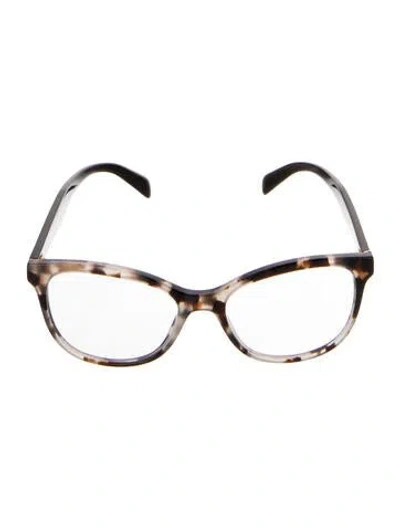 Pre-owned Prada Narrow Eyeglasses In Brown
