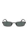 Prada Tinted Rectangle-frame Sunglasses In Black