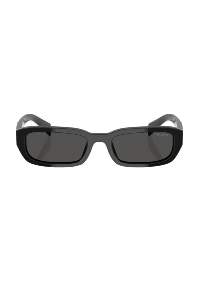 Prada Narrow Sunglasses In Black