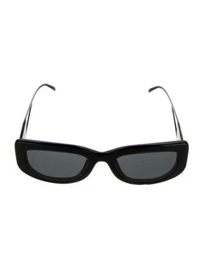 Pre-owned Prada Narrow Tinted Sunglasses In Black