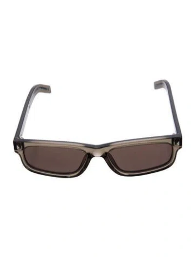 Pre-owned Prada Narrow Tinted Sunglasses In Black