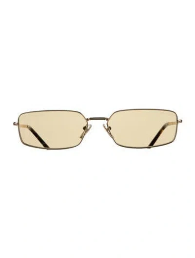 Pre-owned Prada Narrow Tinted Sunglasses In Neutrals