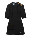 Prada Minikleid Aus Natté In Black