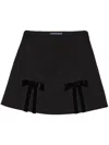 Prada Natté Mini Skirt In Black