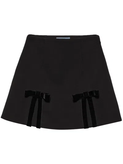 Prada Natté Mini Skirt In Black
