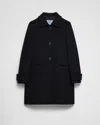Prada Natté Peacoat In Black