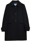Prada Natté Peacoat In Black