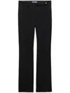 Prada Wool Belt-loop Casual Pants In Black