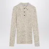 Prada Knitted Polo Sweater In Neutral