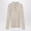 Prada Knitted Polo Sweater In Neutral