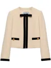 Prada Natural Cropped Jacket In Brown