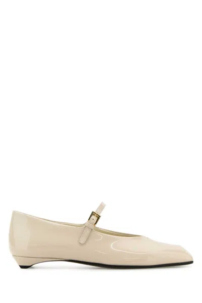 Prada Natural Leather Ballet Flats