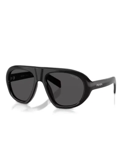 Prada Navigator-frame Sunglasses In Black