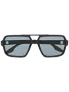 Prada Navigator Tinted Sunglasses In Black