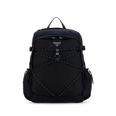 Prada Navy Blue Canvas Backpack