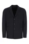 PRADA NAVY BLUE CASHMERE AND WOOL BLEND BLAZER