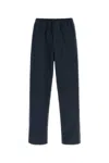 Prada Pantalone In Cotone Blu Navy Uomo In Blue