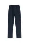 Prada Pantalone In Cotone Blu Navy Uomo