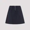 Prada Drawstring Mini Skirt In Navy Blue