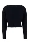 Prada Midnight Blue Cotton Sweater In Navy Blue