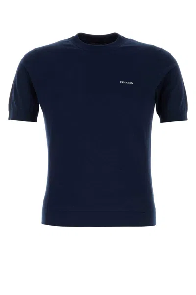 Prada Navy Blue Cotton Sweater