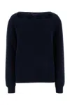 Prada Cotton Crew-neck Sweater In Bleu