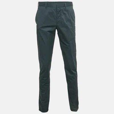 Pre-owned Prada Navy Blue Cotton Tailored Trouser M