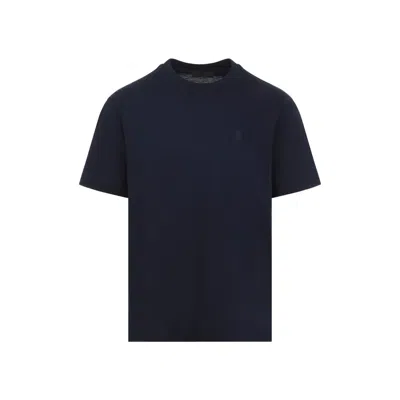 PRADA PRADA NAVY BLUE COTTON T-SHIRT