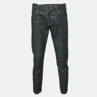 Pre-owned Prada Navy Blue Denim Regular Fit Jeans L Waist 34"