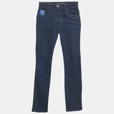 Pre-owned Prada Navy Blue Denim Skinny Jeans S Waist 25"