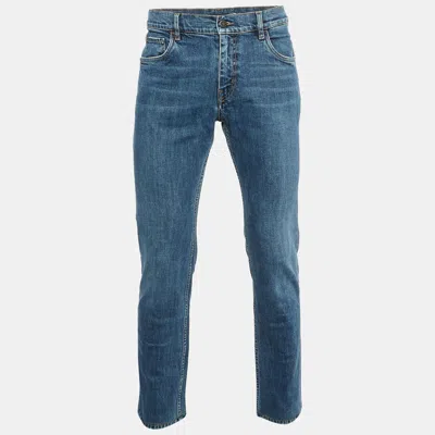 Pre-owned Prada Navy Blue Denim Straight Leg Jeans M Waist 34"