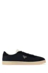 Prada Nylon Sneakers With Suede Inserts