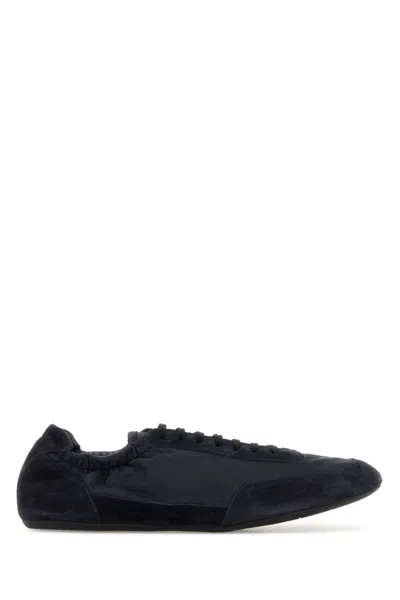 Prada Navy Blue Lace-up Sneakers