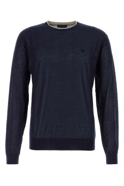 Prada Navy Blue Logo Sweater