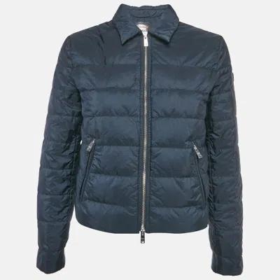 Pre-owned Prada Navy Blue Nylon Down Jacket M
