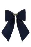 Prada Navy Blue Nylon Hair Clip In Blue