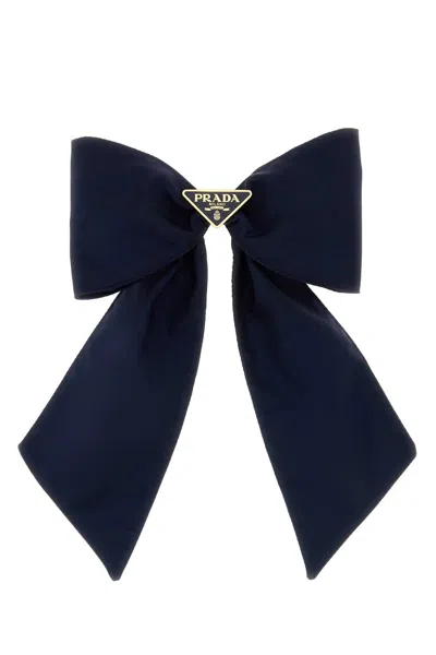 Prada Navy Blue Nylon Hair Clip