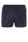 Prada Man Navy Blue Recycled Nylon Swimming Shorts In Navy Blue