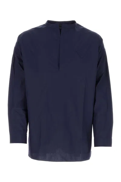 Prada Navy Blue Poplin Oversize Shirt