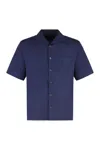 Prada Navy Blue Poplin Shirt